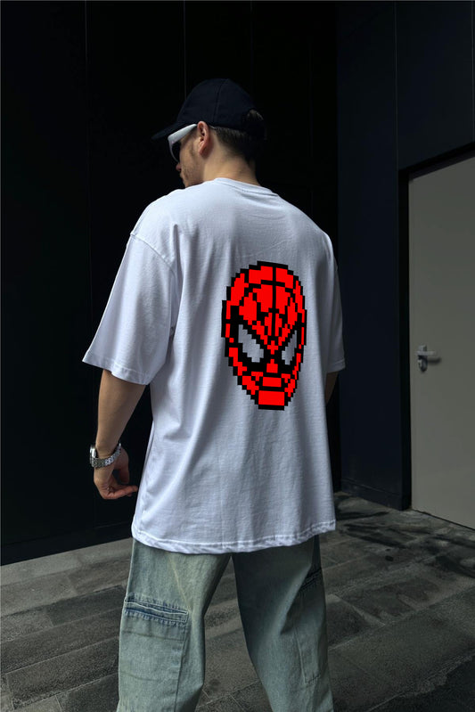 White "Spider" Printed Oversize T-Shirt