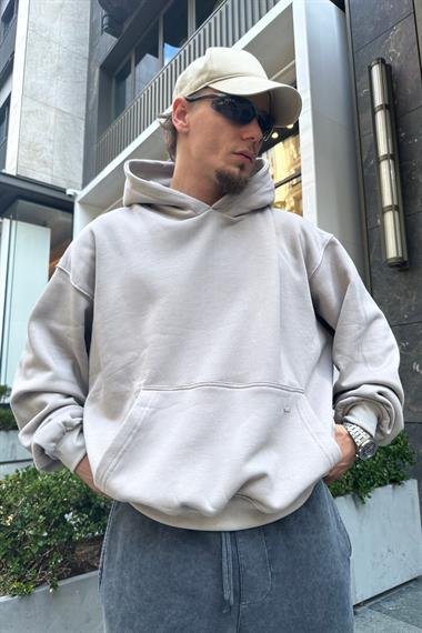Silver Basic Oversize Hoodie