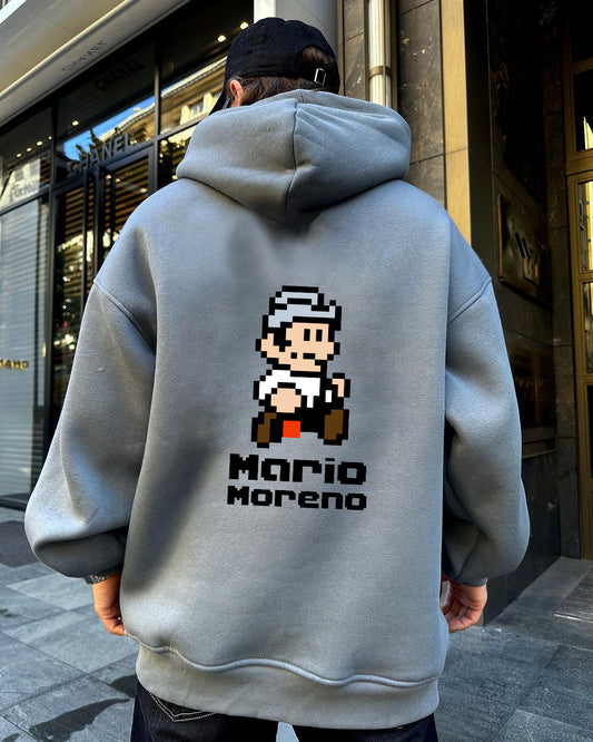 Smoked "Mario" Printed Oversize Hoodie