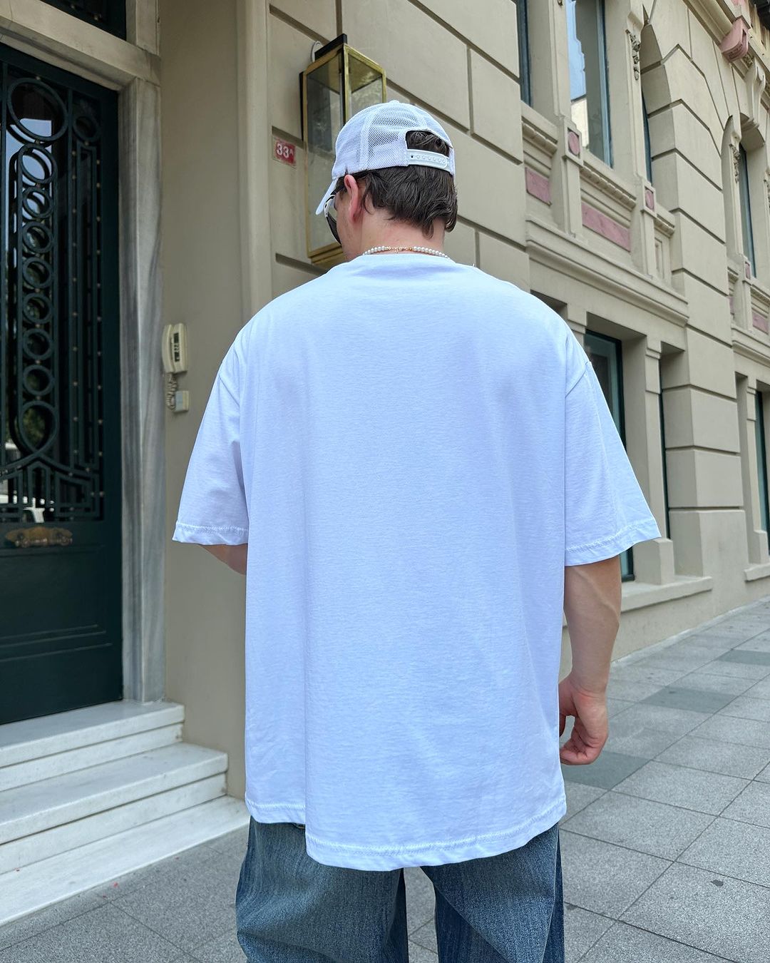 White "Break" Printed Oversize T-Shirt