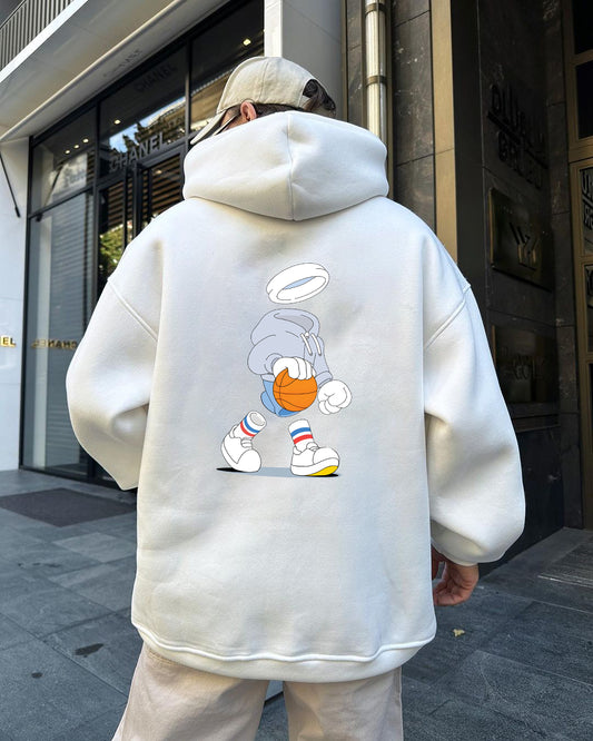 Off-White "Basketball" Printed Oversize Hoodie