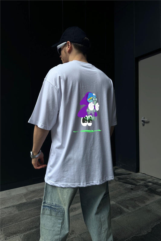 White "Ghost" Printed Oversize T-Shirt