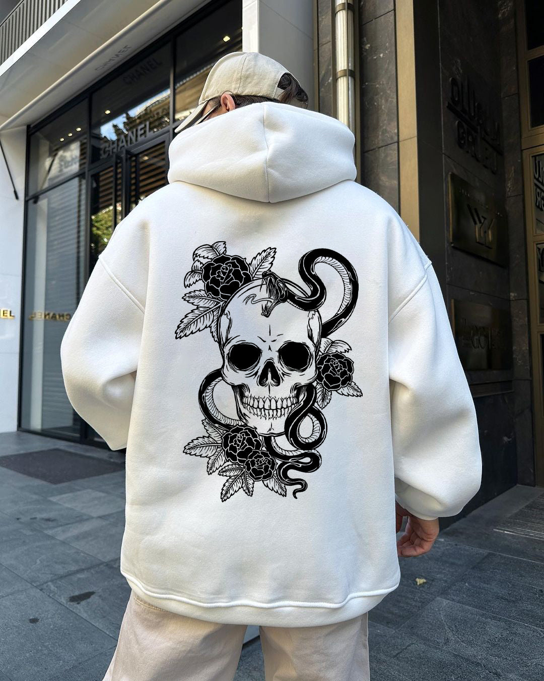 Off-White "Skull" Printed Oversize Hoodie