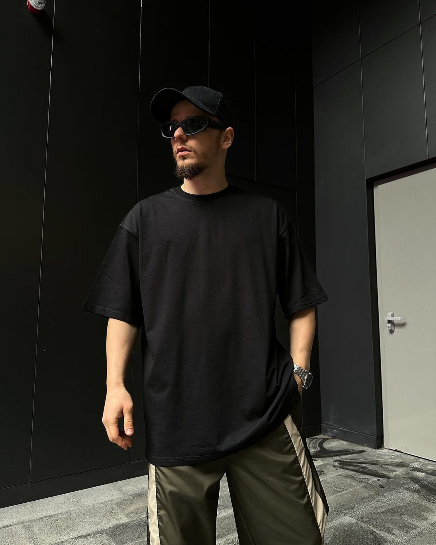 Black Basic Oversize T-Shirt